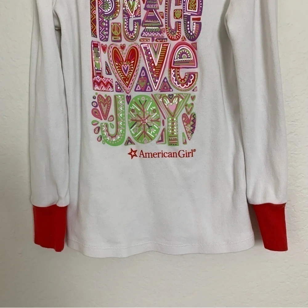 American Girl Christmas Pajama Set Cotton Long Sleeve Girls Size 10